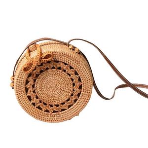 Natural Round Wicker Rattan <strong>Bag</strong> Bali Cheap Wholesale in Vietnam Rattan Crossbody Shoulder Handmade Handbags Summer Items Product - Product Image 6