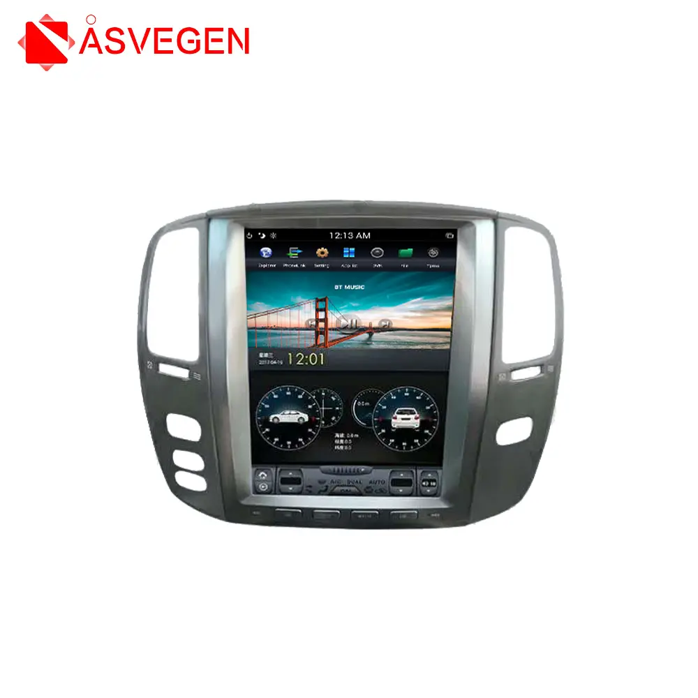 Tesla Touch Screen Android Car Video Radio DVD Player Auto Electronics For 2004-2005 Lexus LX470