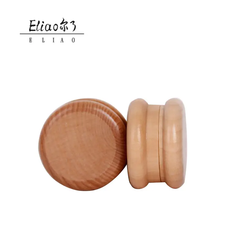 Erliao Commercial Custom Logo Wood 2 Parts Herb Grinder Smoking Spice Grinder