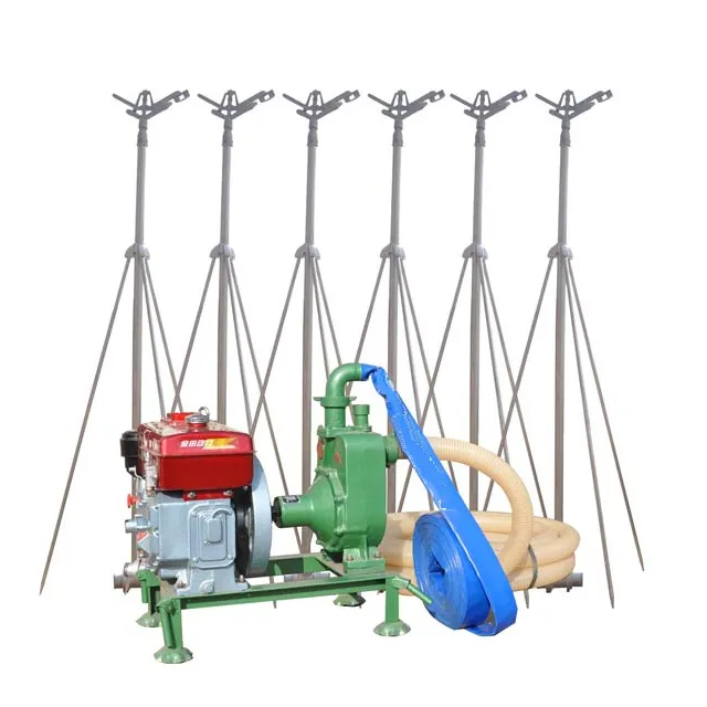 Sistema de máquina de irrigação sprinkler para campo de fazenda