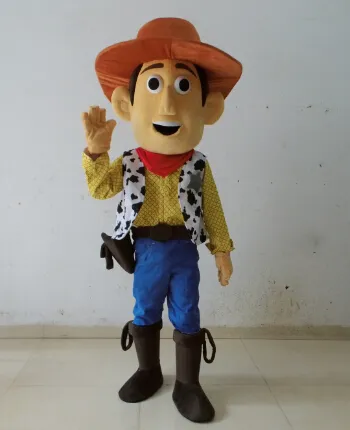 Personaje de peluche de vaquero woody mascot costume