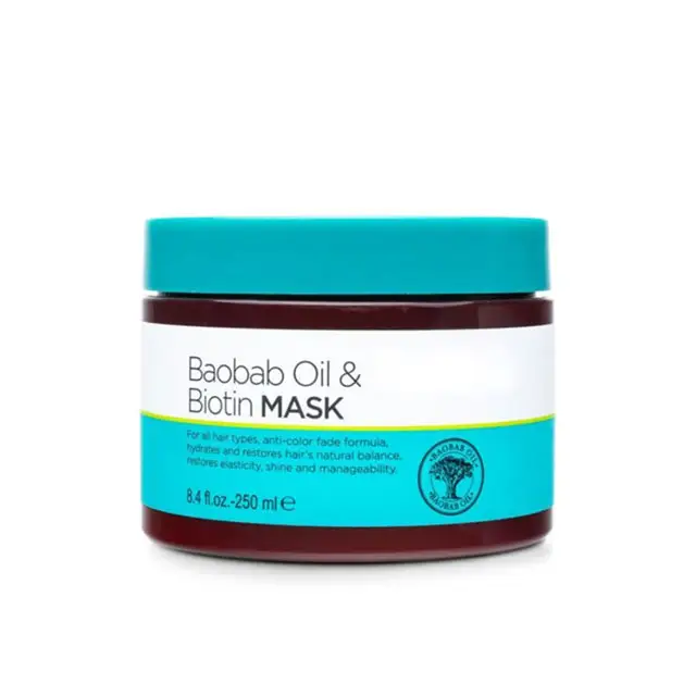 Baobab-Mascarilla Reparadora de aceite y biotina para el cabello