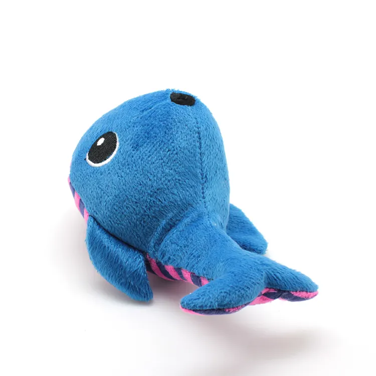 Latest funny durable blue pet plush animal squeaky toy , dog chew toy