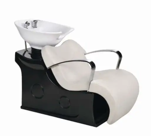 حار بيع أبيض أسود أثاث صالون تجميل الحديثة غسل الشعر شامبو كرسي