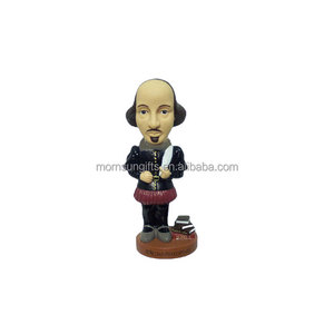 Custom Resin Home Decor Crafts Polyresin <strong>Shakespeare</strong> Bobble Head <strong>Figurine</strong> - Product Image 1