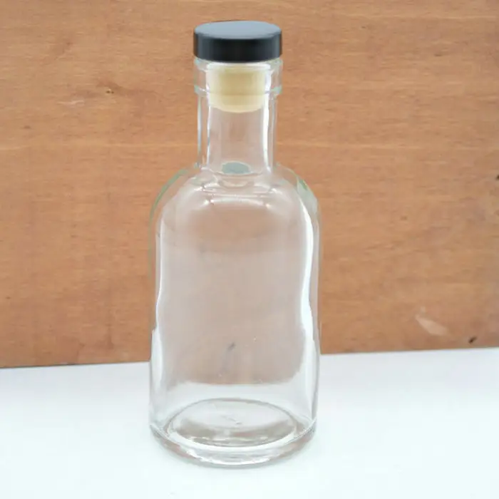 Botella de cristal de muestra, botella de vino, botella de 100 ml para licor