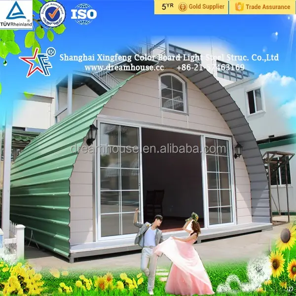 Easy — cabane de structure en acier, petite maisons préfabriquées en chine pour vente