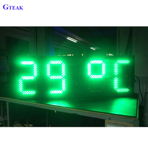 Impermeabile da esterno IR controllo 7 segmento ferro Cabinet orologio Led ora data Display Board Led tempo e segno di temperatura