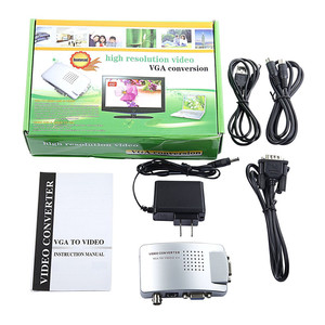Convertidor de señal de vídeo VGA a TV, AV, BNC, USB, VGA a RCA compuesto, caja de adaptador para ordenador, portátil, PC, Monitor MAC