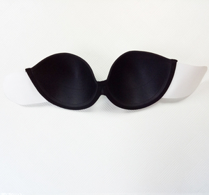 流行设计女士海绵文胸粘性无肩带黑色女士文胸带侧翼 - Product Image 4