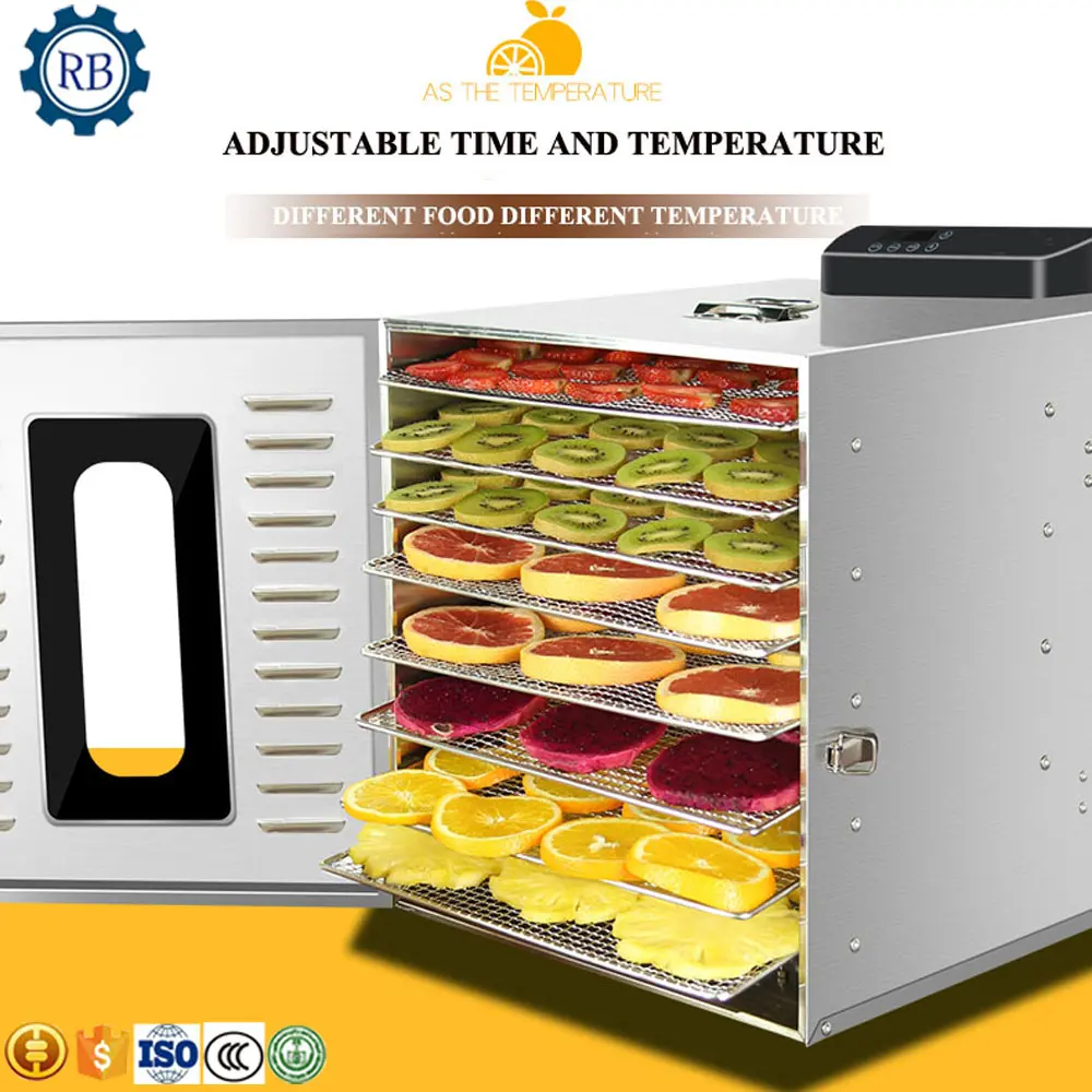 6-10 bandejas deshidratador de alimentos equipo de secado fruta vegetal de la fruta máquina de secado/máquina de deshidratación/fruta del Dragón Máquina secadora