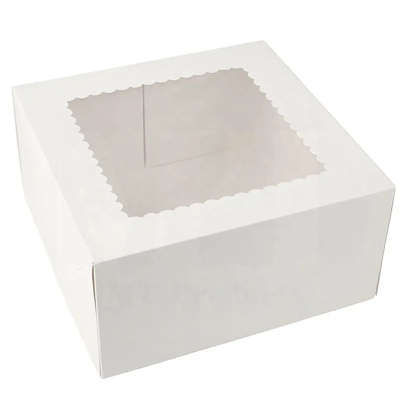 Customizable Clear Plastic cardboard gift boxes for cakes