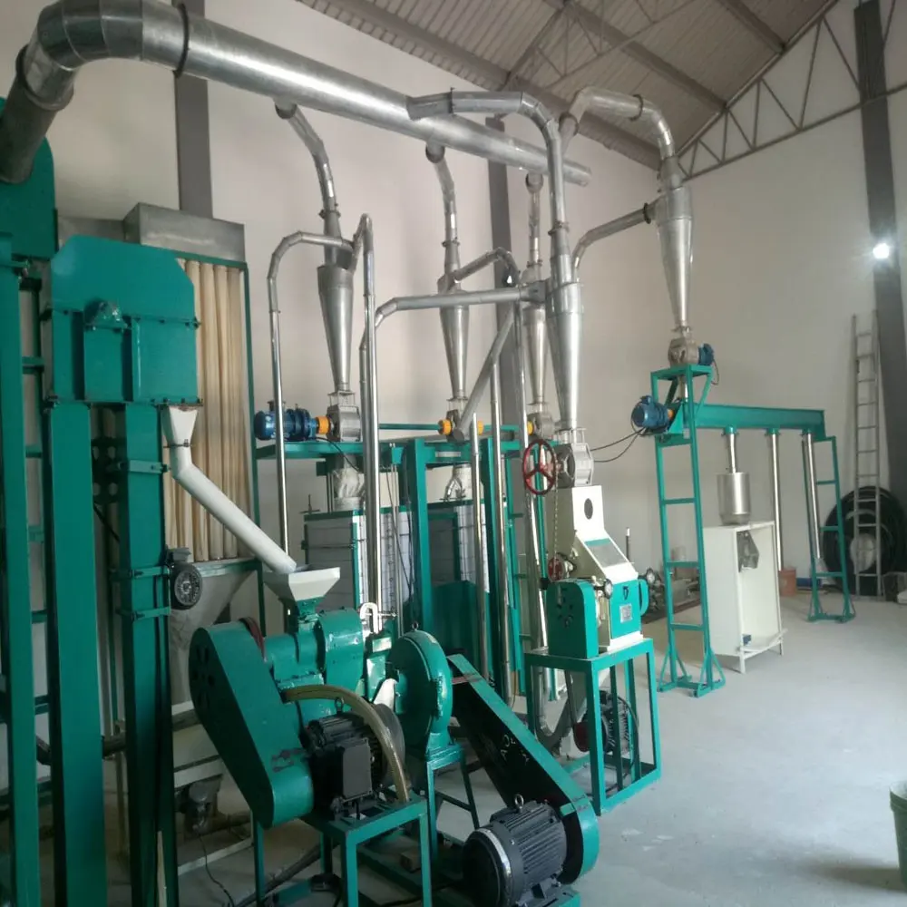 Piccola scala 10t/24h mais fresatura macchina macchine per la lavorazione del grano per la Tanzania, Kenya, Nigeria mercato