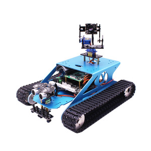 Yahboom Blue Aluminium legierung Himbeer Pi Roboter Kit Mit WiFi Videokamera für Raspberry Pi 4B unterstützt APP Fernbedienung