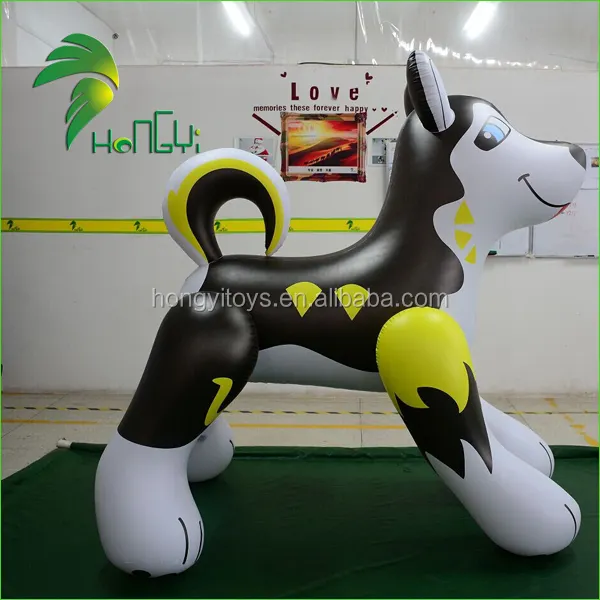 Perro Husky inflable barato, juguetes inflables gigantes personalizados, Lobo inflable