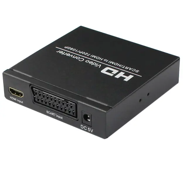 HDMI Scart zu HDMI Cinch Koaxial adapter Konverter mit 3,5mm Kopfhörer anschluss, 720P/1080P Composite Video (NTSC/PAL)
