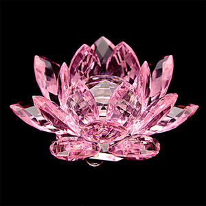 Popüler cilalı kristal cam Lotus çiçek lazer baskılı düğün kapı hediye - Product Image 1