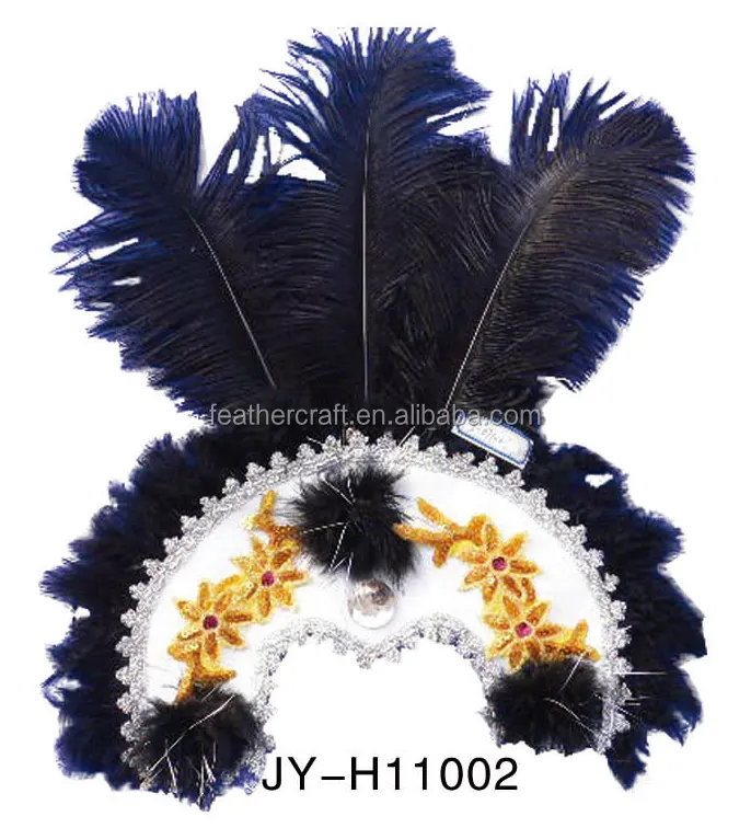 Black ostrich feather headdress for sale