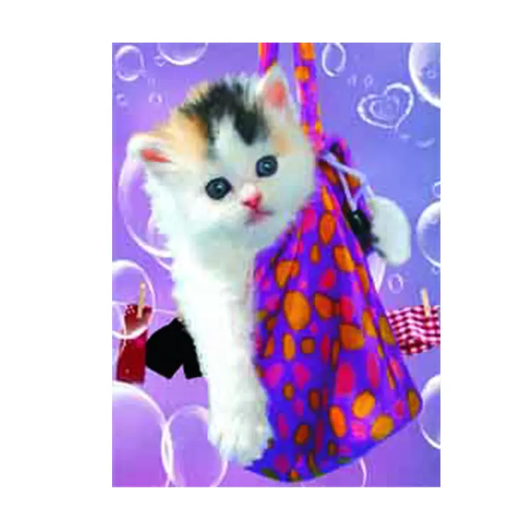 Custom 3D gato cartel con decoración de flores