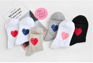 Fashion Ankle Cotton Jacquard Women Ladies Girls I love You <strong>Sweet</strong> Cotton Candy Heart Girls <strong>Socks</strong>
