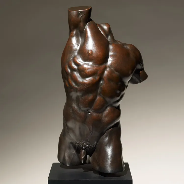 Batı popüler döküm yaşam boyutu bronz İnsan torso modeli vücut heykeli
