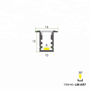 Dar genişliği yüksek gömme <span class=keywords><strong>led</strong></span> lineer ışık şerit alüminyum kanalı 8mm veya daha az