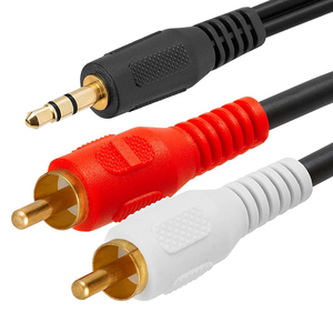 Rojo, blanco, 3 polos 3,5mm estéreo DC macho AV 2RCA hombre de Audio Y Cable 2 RCA Cable de altavoz Aux MP3 auriculares de computadora - Product Image 1