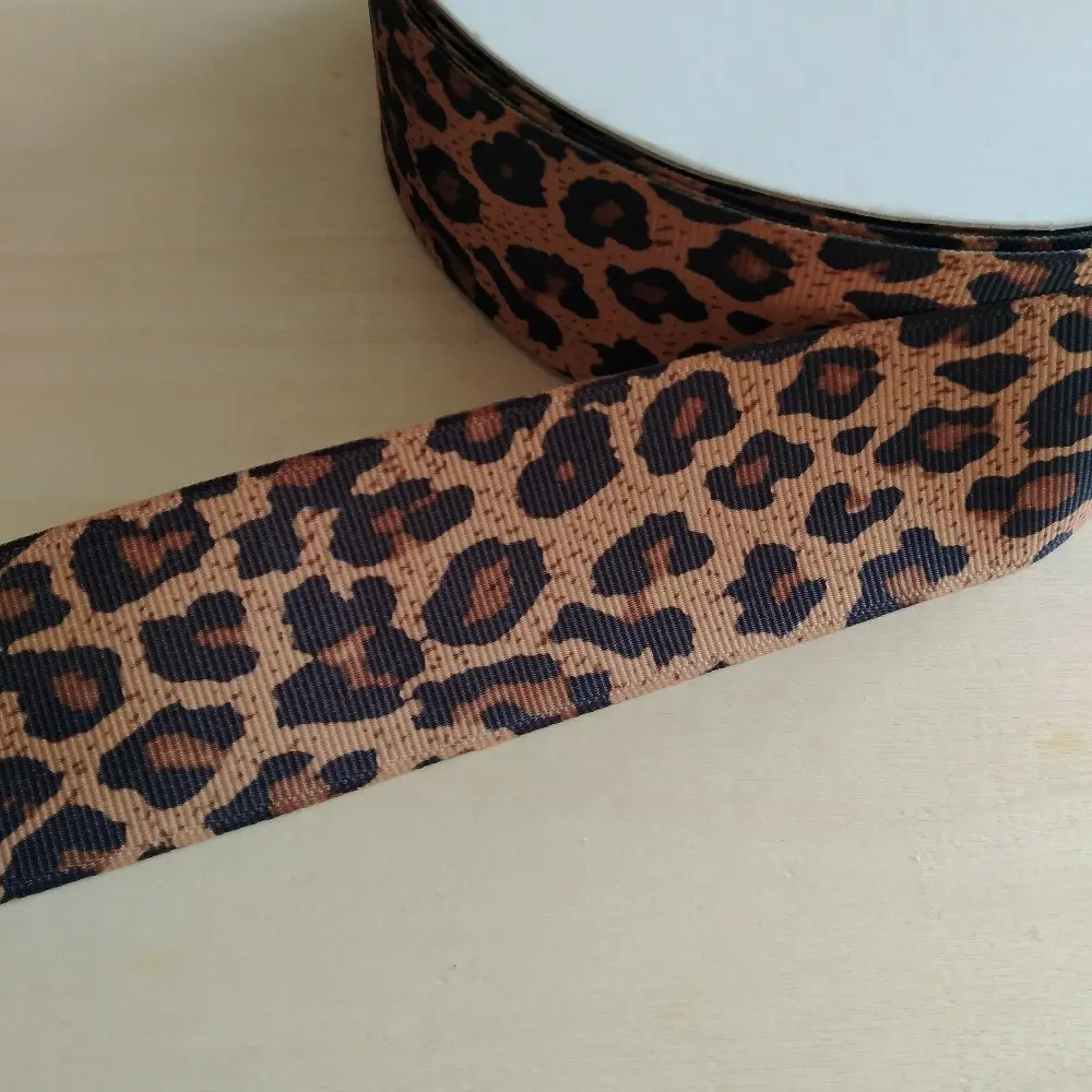 ¡Caliente! Cincha elástica estampada con imagen de leopardo, 3,7 CM-5,8 CM