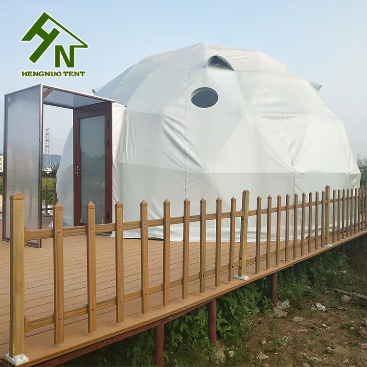 الصين الموردين فندق التخييم الجاهزة خيام منتجع Glamping الجيوديسية قبة خيمة منزل مع كوة