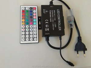 AC100-240V DMX RGB 解码器 DMX 3CH 电压高控制器 DMX300 用于 AC 110V/220V RGB Led 灯条霓虹灯欧盟/英国/澳大利亚/美国插头