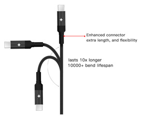 尼龙编织<span class=keywords><strong>Usb</strong></span>电缆线路智能自动断开式C型<span class=keywords><strong>Usb</strong></span>数据充电线