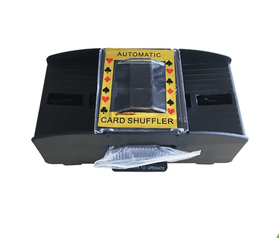 Venta caliente 2 cubierta de plástico automática tarjeta Shuffler distribuidor