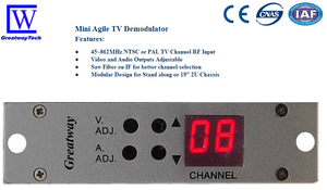 Video and Audio <strong>Outputs</strong> Adjustable Mini Agile TV <strong>Decoder</strong> CATV CCTV Video Surveillance Modular Mini Agile TV Demodulator Encoder
