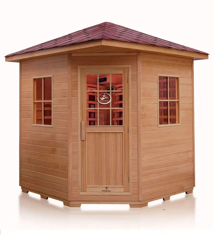 Cabina sauna a infrarossi di lusso per sauna all'aperto