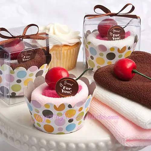Diseño de Cupcake toalla pastel