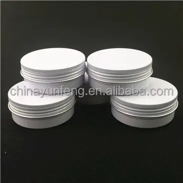 Color blanco vela latas aluminio 2 oz para la cera, el uso de crema