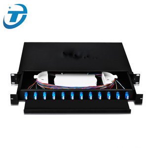 Panel de conexión de fibra óptica de 12 puertos y 12 núcleos LC ST multimodo 1U altura con conector SC para red FTTH GPRS SDK - Product Image 1
