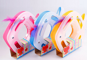 鱼形猫追逐板玩具与春季老鼠羽毛疯狂球 - Product Image 4