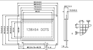 128*64 gráficos LCD 12864 LCM barato Módulo de pantalla LCD