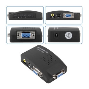 Adaptador de vídeo para Monitor, convertidor compuesto s-video BNC Cvbs RCA AV, entrada a VGA