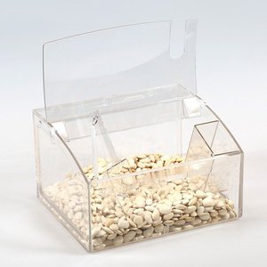 Großhandel stapelbare Acryl Süßigkeiten Vitrine Supermarkt verwenden große klare Acryl Süßigkeiten Trocken früchte Nüsse Mülleimer <span class=keywords><strong>Box</strong></span> mit Schaufel