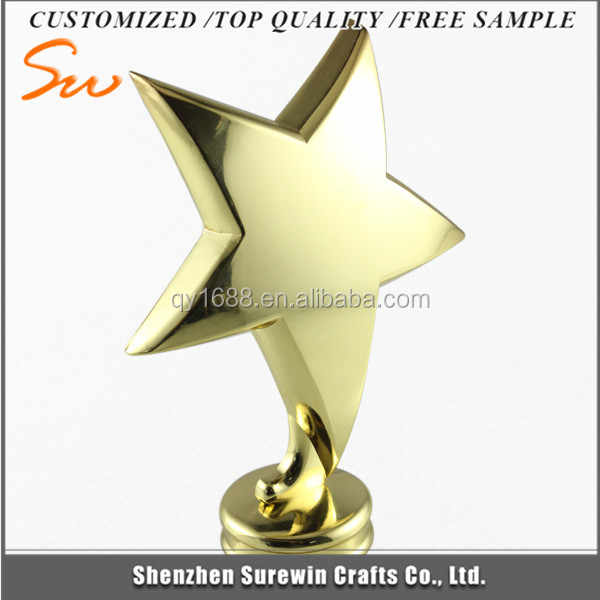 Blank China Metal Crafts Custom Wholesale Trophies,Star Award Trophy Cup