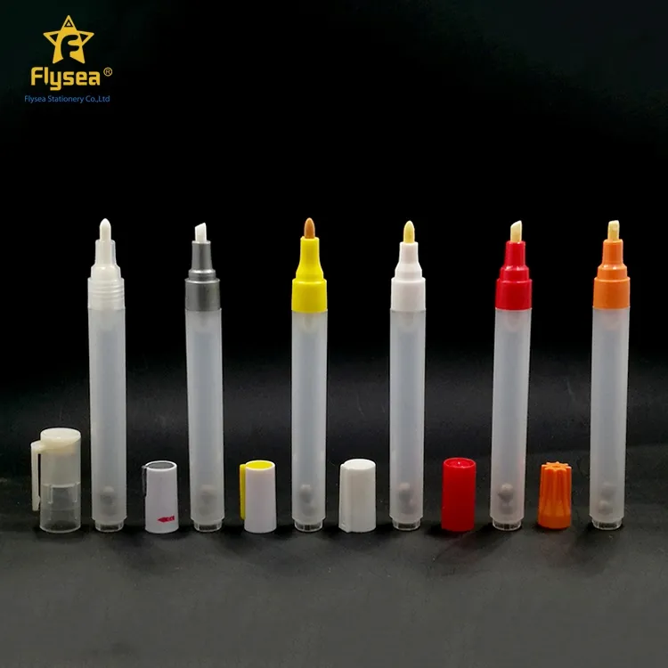 Высококачественные перманентные чернила на масляной и водной основе, Пустой Пластиковый масляный маркер, многоразовая ручка для краски