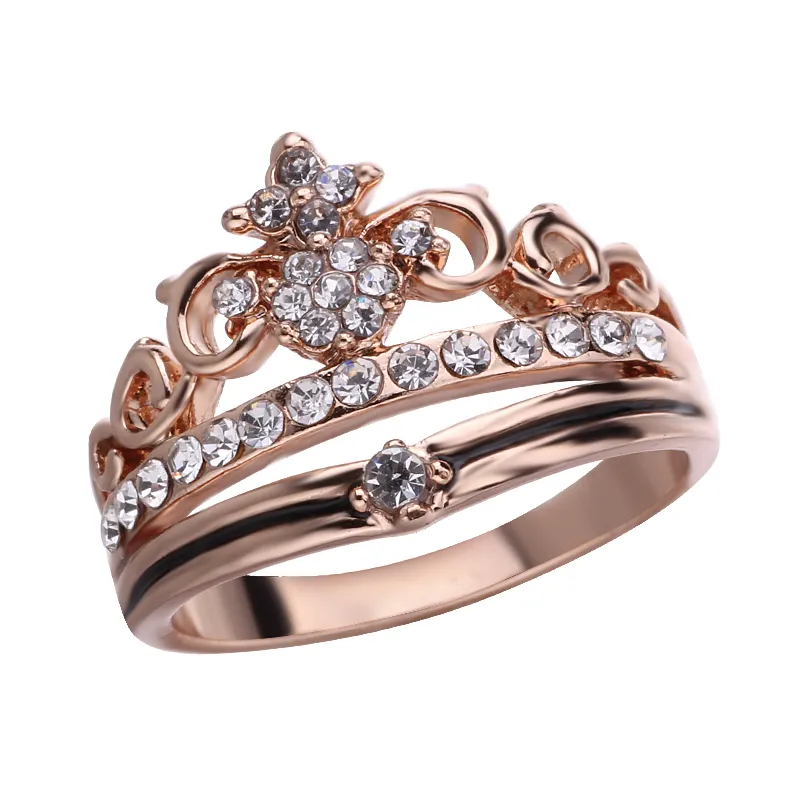 بالجملة Anillos دي أورو المرأة الجميلة مجوهرات خاتم الماس