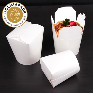 Microwaveble กล่องเบนโตะสำหรับใส่อาหาร,กล่องก๋วยเตี๋ยวกระดาษแบบใช้แล้วทิ้งขนาด26ออนซ์พร้อมหูจับ - Product Image 5