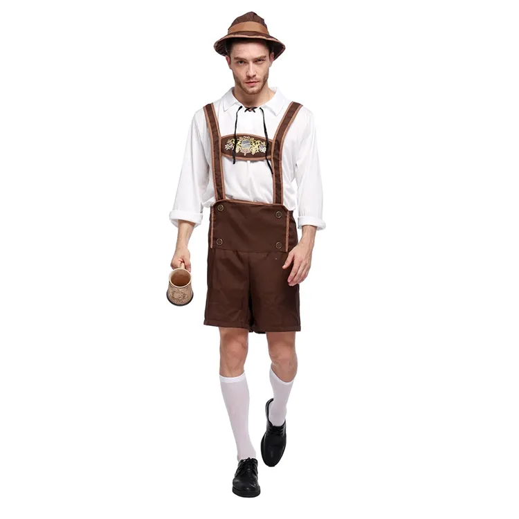 Disfraz sexy bávaro para hombre, cosplay de Oktoberfest para fiesta, venta al por mayor de fábrica