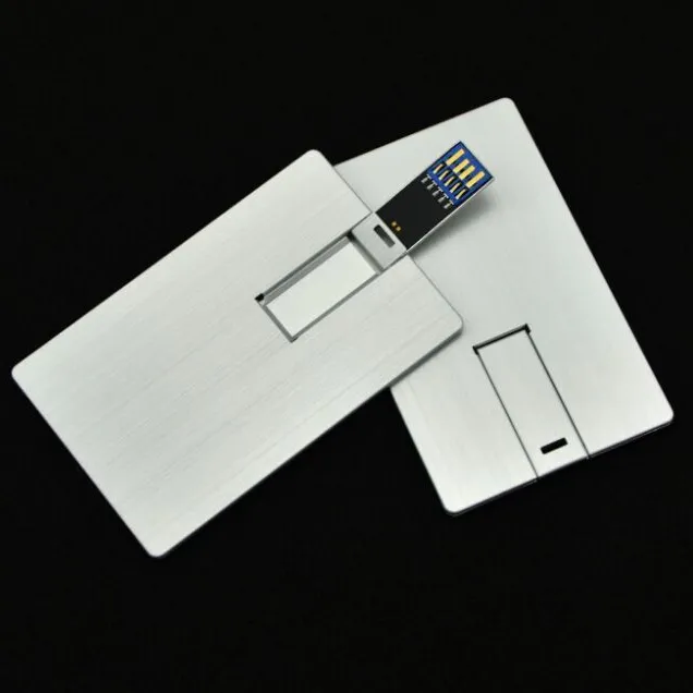 Interfaccia USB 3.0 carta di credito aziendale in metallo 16GB 32GB USB 3.0 Flash Drive
