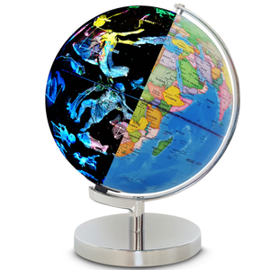 Gelsonlab HSGA-032 Educational 8 Inch World Globe Built in LED Light with World <strong>Map</strong> and Constellation View - Product Image 5