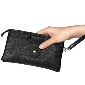 6.4&quot; Universal Cowhide Bag Genuine Leather Wallet Cover for Samsung Galaxy S22 Ultra 5G Xiaomi 12 Redmi K50 Pro <strong>Pouches</strong> Cases - Product Image 4