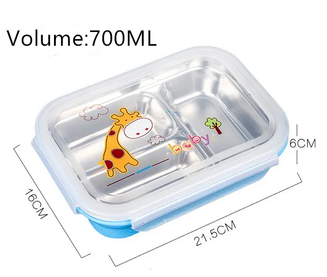 New Brand Custom Logo Stainless Steel Lunch Bento Box With Good Quality With Rubber Ring Inside The Lid Leakproof